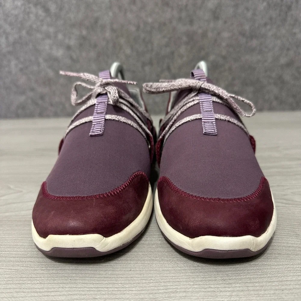 OluKai‎ Miki Li Women Size 8 Sneaker 20366-5Q1A Mauve Plum Leather Textile